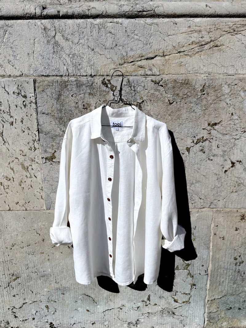 Camisa blanca 100% cáñamo orgánico